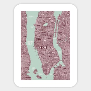 New York city map Sticker